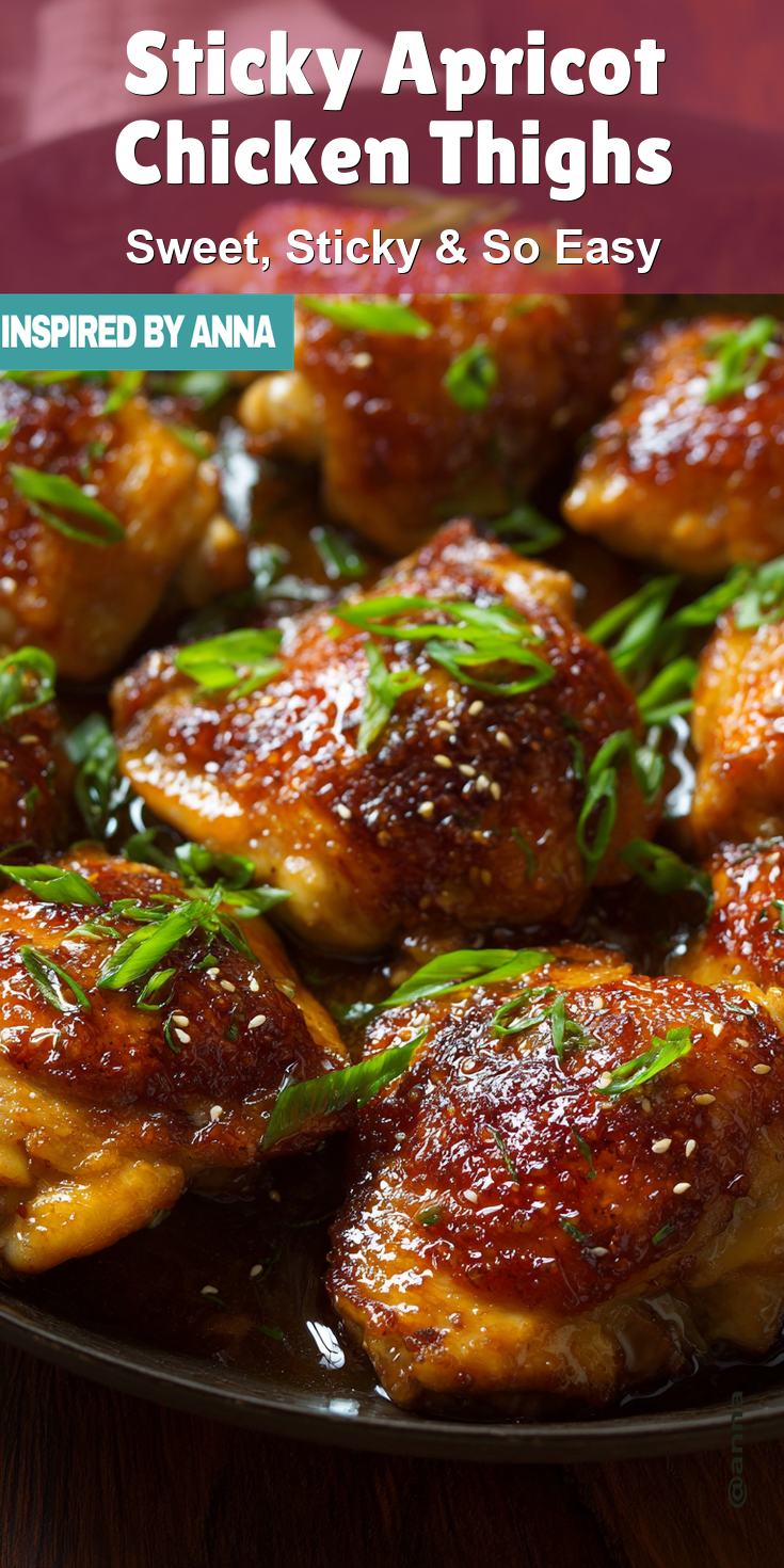 Sticky Apricot Chicken Thighs served warm with cozy spices