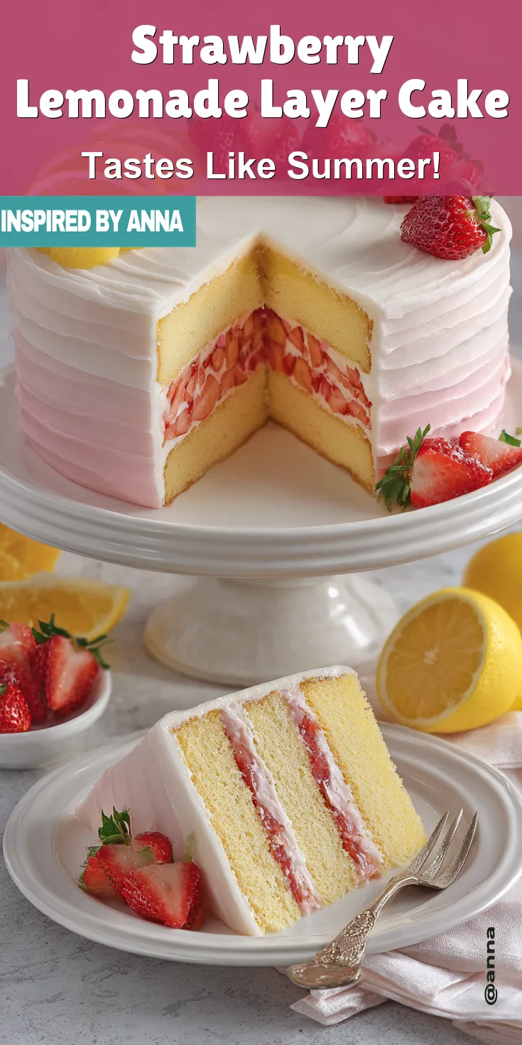 Strawberry Lemonade Layer Cake served warm with cozy spices