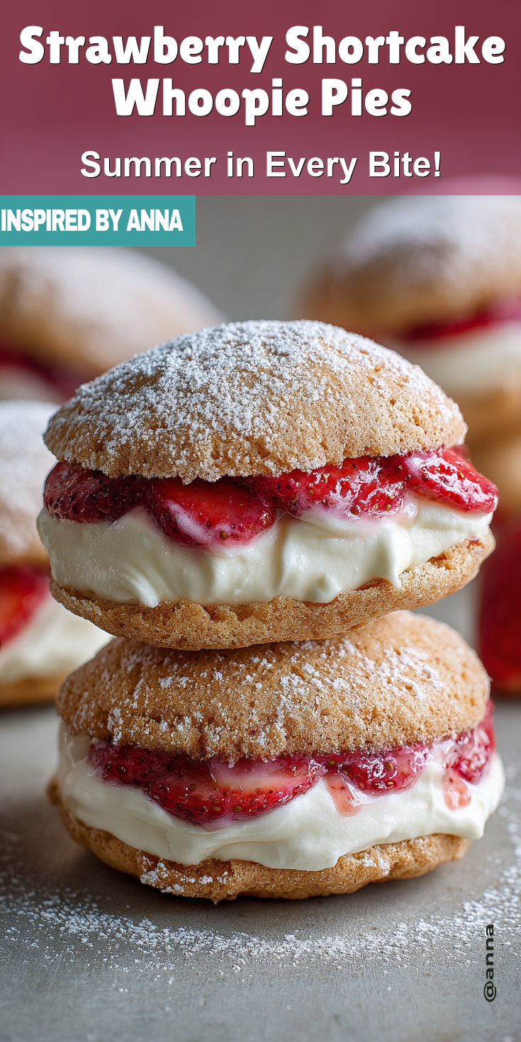 Strawberry Shortcake Whoopie Pies served warm with cozy spices