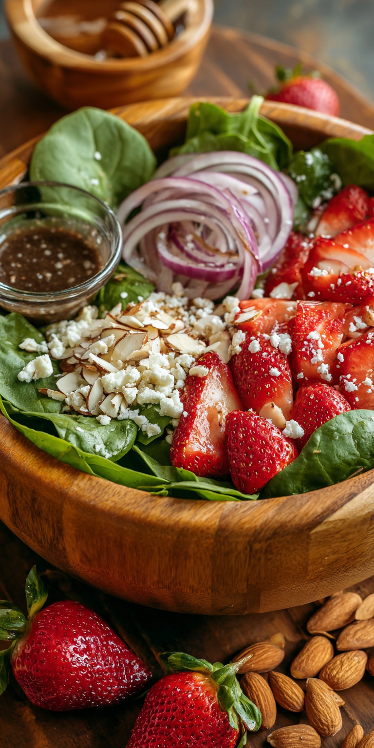 Strawberry Spinach Balsamic Salad Bowl Recipe