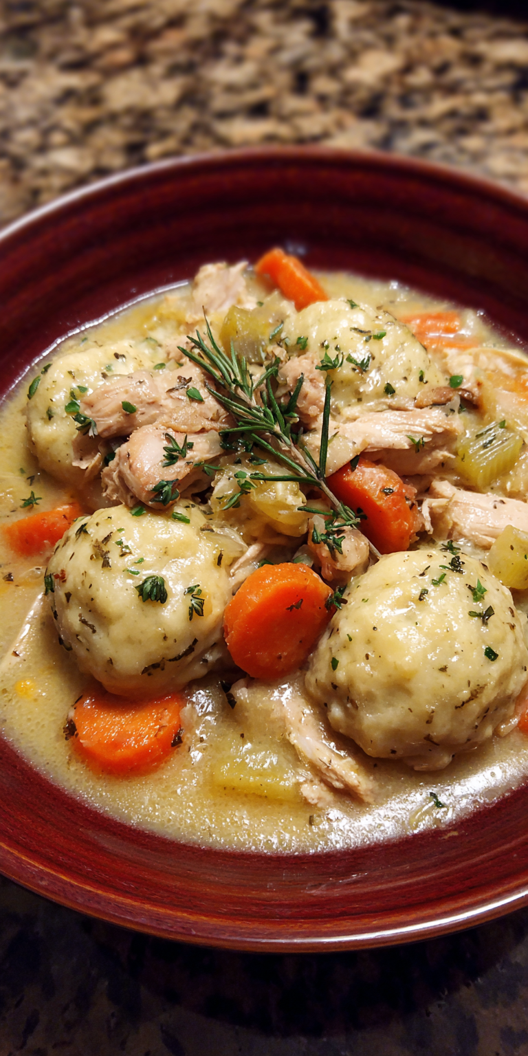 Thyme and Rosemary Chicken And Dumplings Recipe