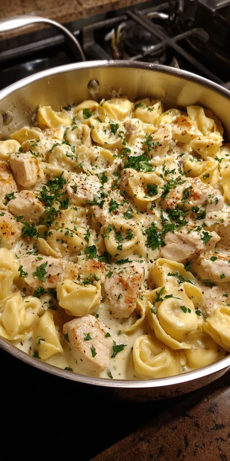 Tortellini with Creamy Sauce served warm with cozy spices
