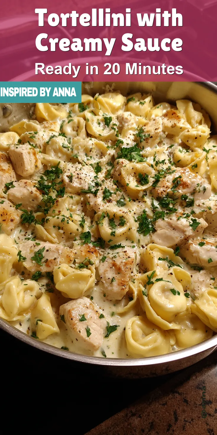 Tortellini with Creamy Sauce served warm with cozy spices