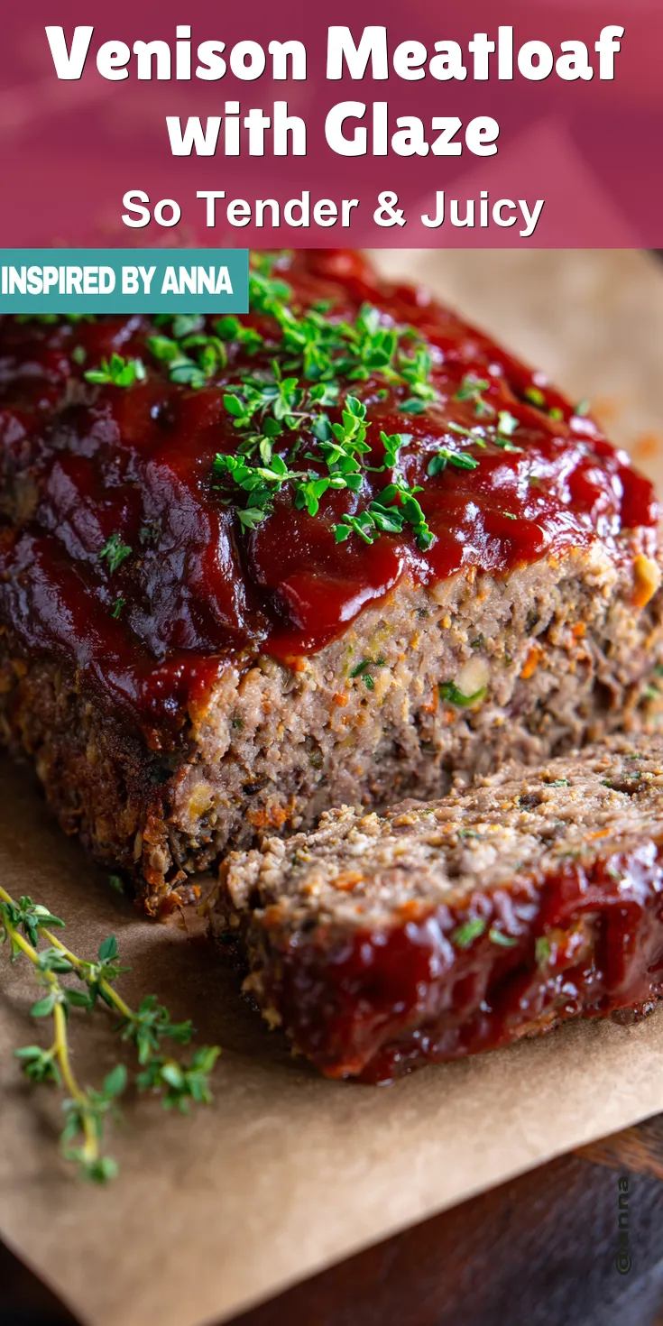 Venison Meatloaf with Glaze served warm with cozy spices