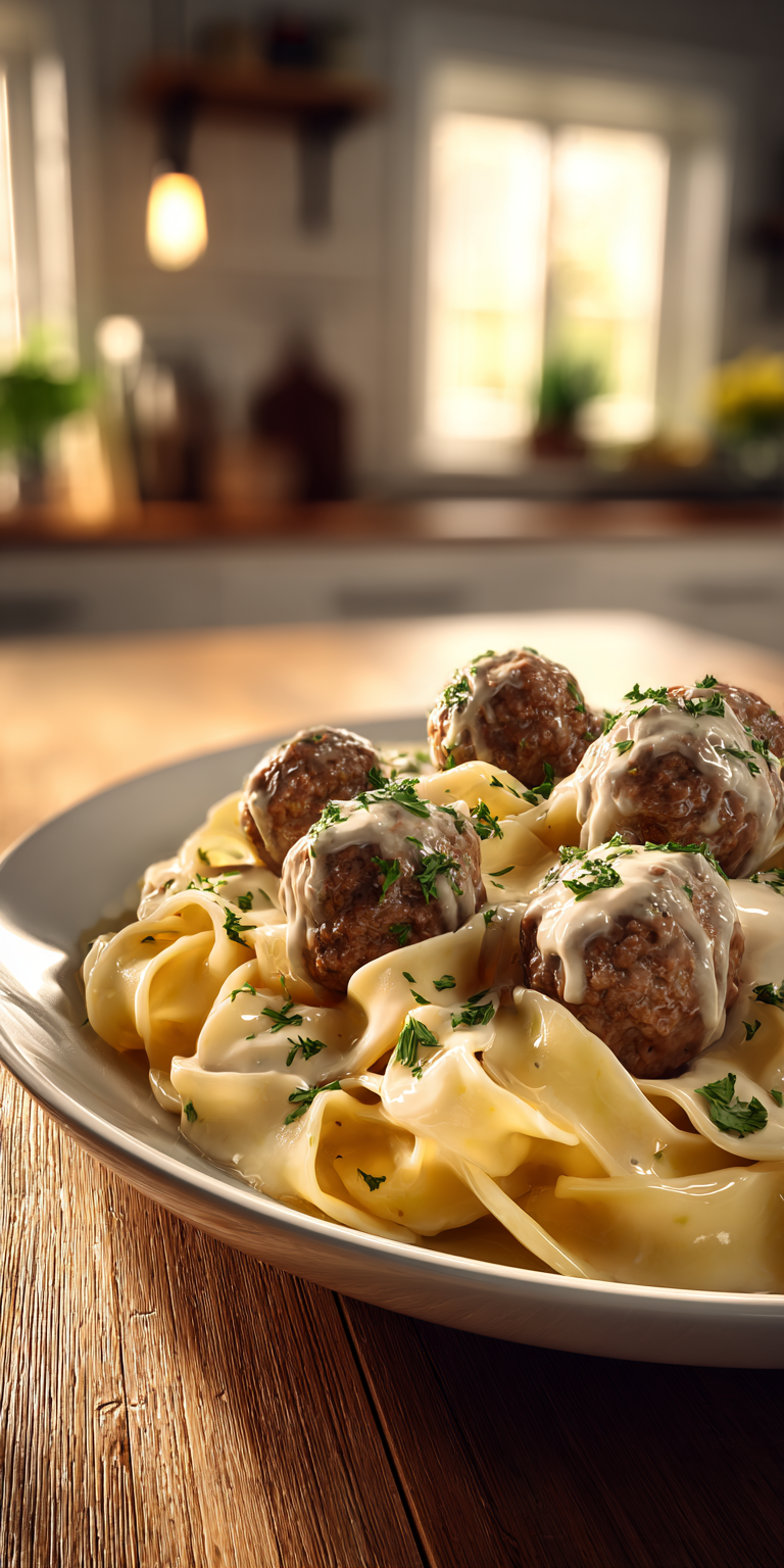 Amish Meatball Noodles Recipe