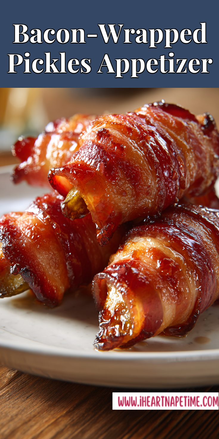 Bacon-Wrapped Pickles Appetizer served warm with cozy spices