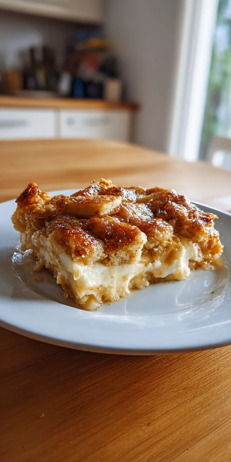 Banana Cream Cheese Cobbler served warm with cozy spices