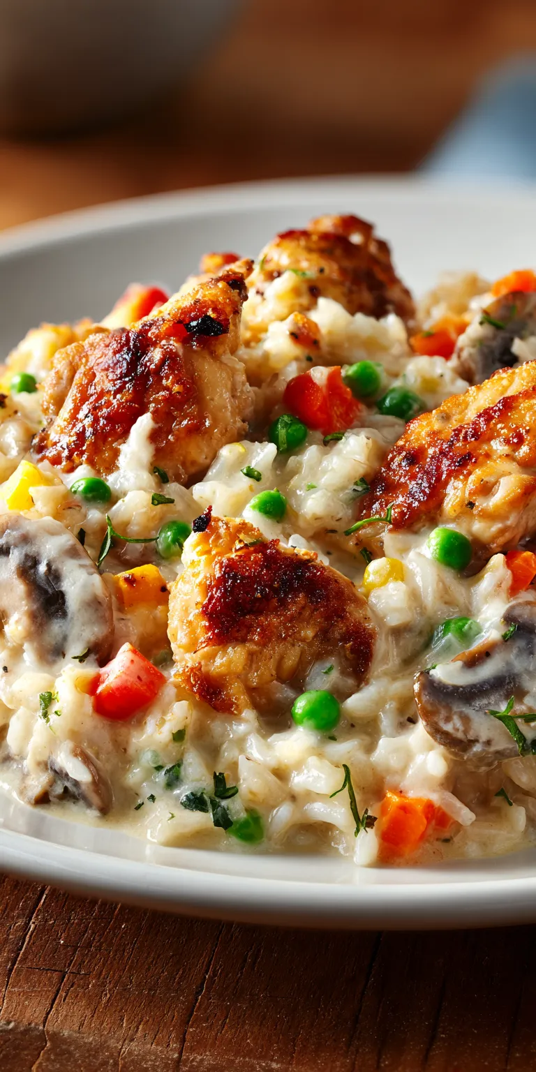 Chicken and Rice Casserole served warm with cozy spices