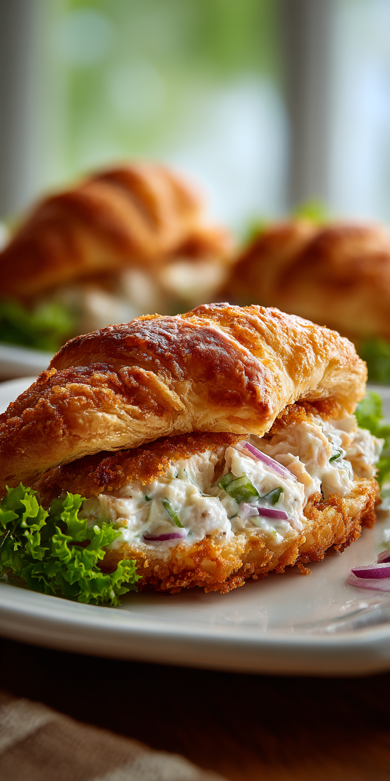 Crispy Chicken Salad Crescent Rolls Recipe