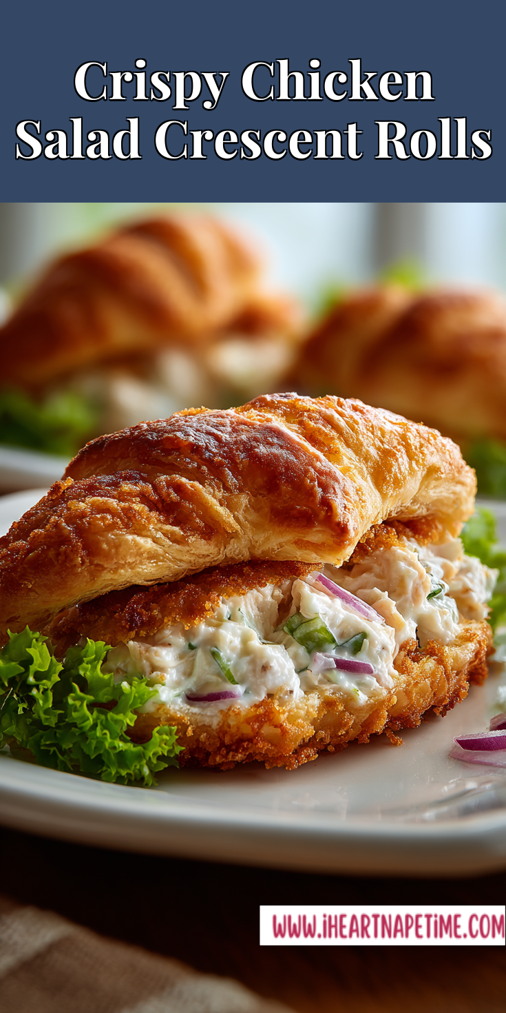 Crispy Chicken Salad Crescent Rolls served warm with cozy spices