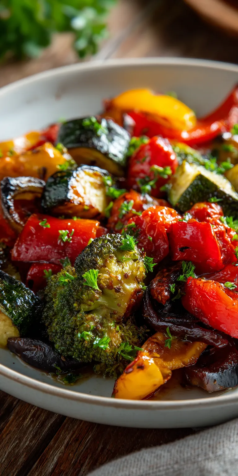 Garlic Roasted Vegetables served warm with cozy spices