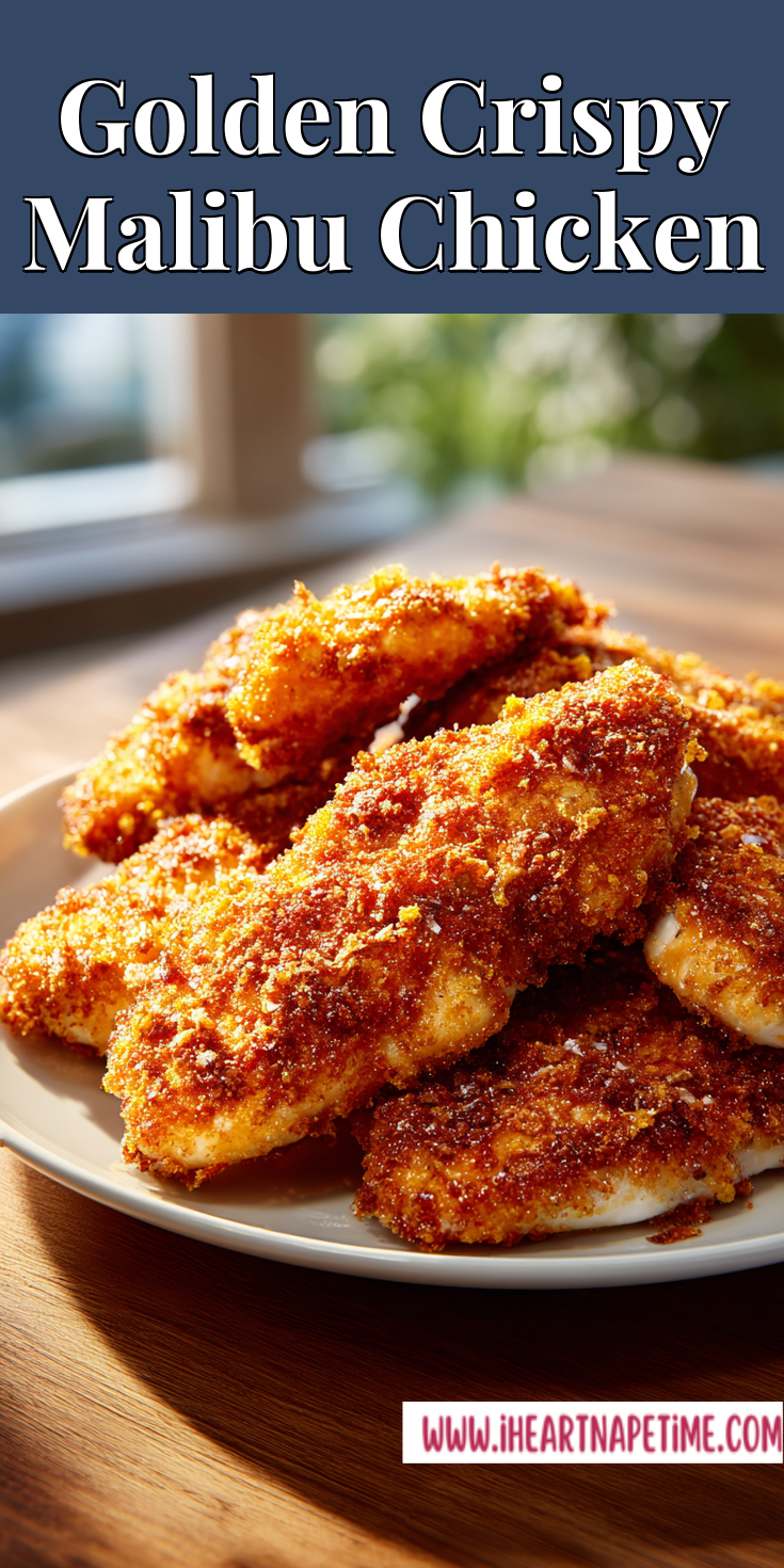 Golden Crispy Malibu Chicken served warm with cozy spices