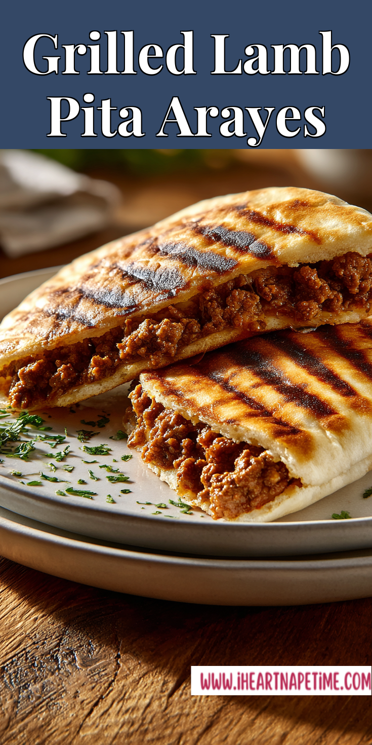 Grilled Lamb Pita Arayes served warm with cozy spices