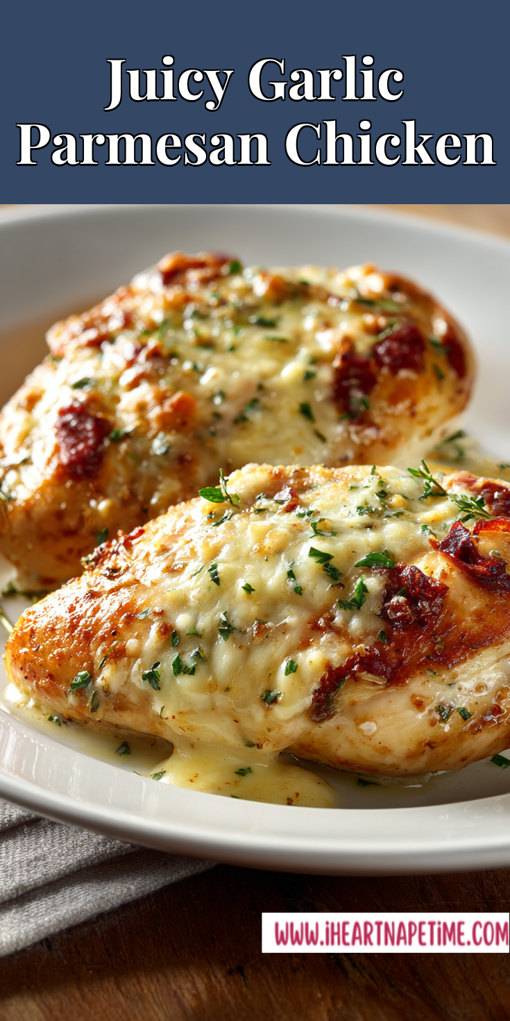 Juicy Garlic Parmesan Chicken served warm with cozy spices