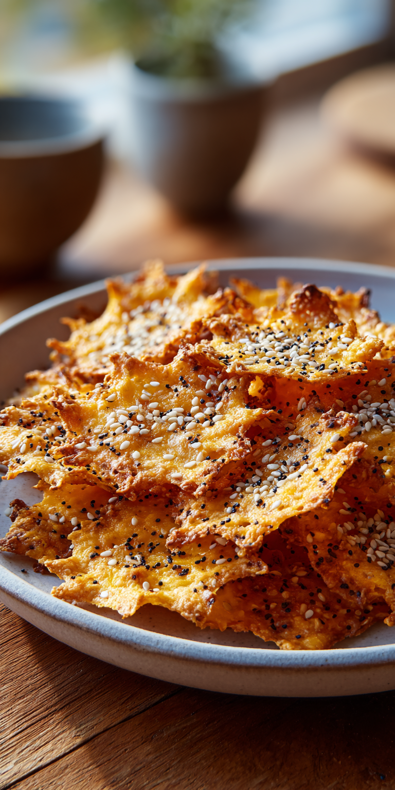 Keto Everything Bagel Cheese Chips Recipe