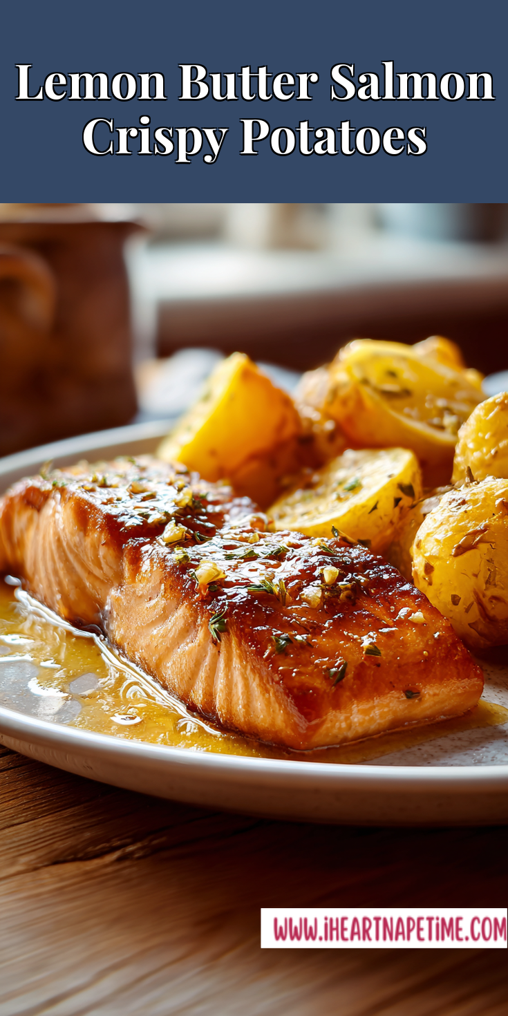 Lemon Butter Salmon Crispy Potatoes served warm with cozy spices