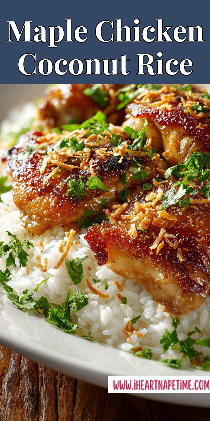 Maple Chicken Coconut Rice served warm with cozy spices