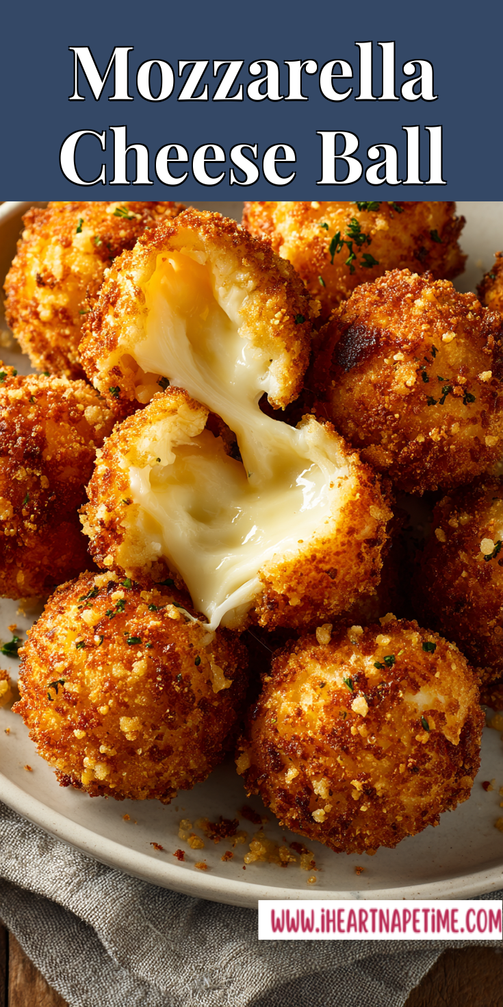 Mozzarella Cheese Ball served warm with cozy spices