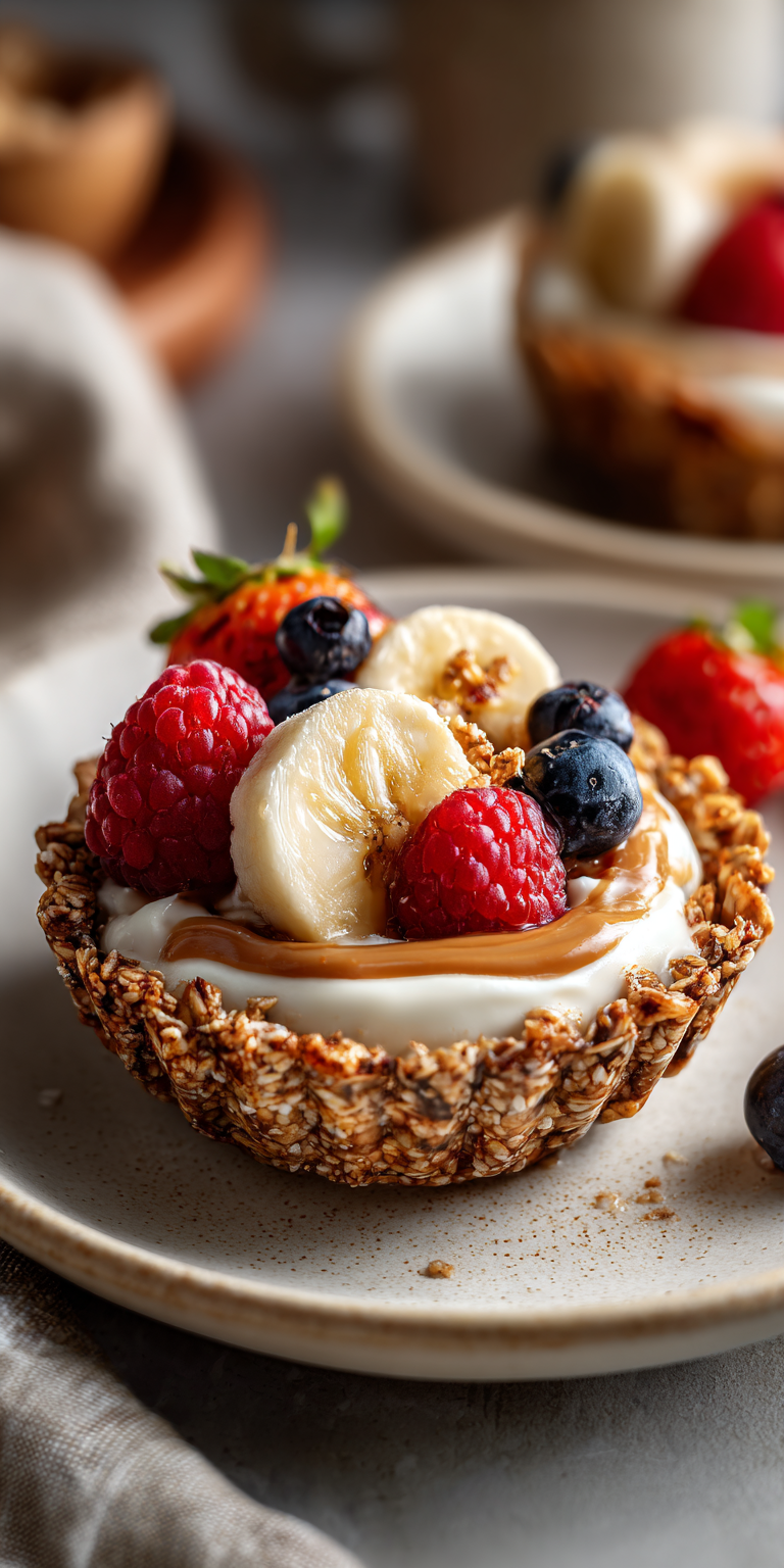 No Bake Peanut Butter Granola Cups Recipe