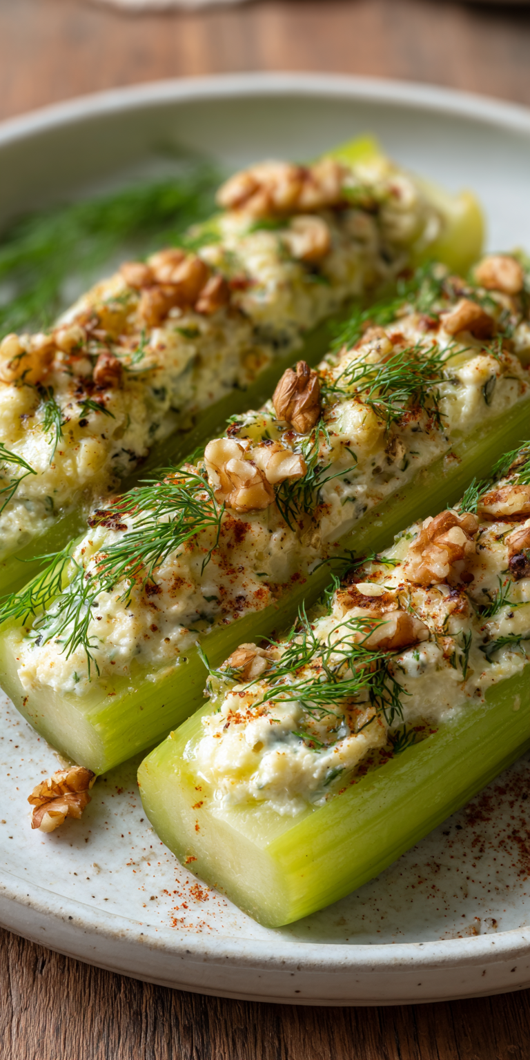 Outrageously Good Stuffed Celery Recipe