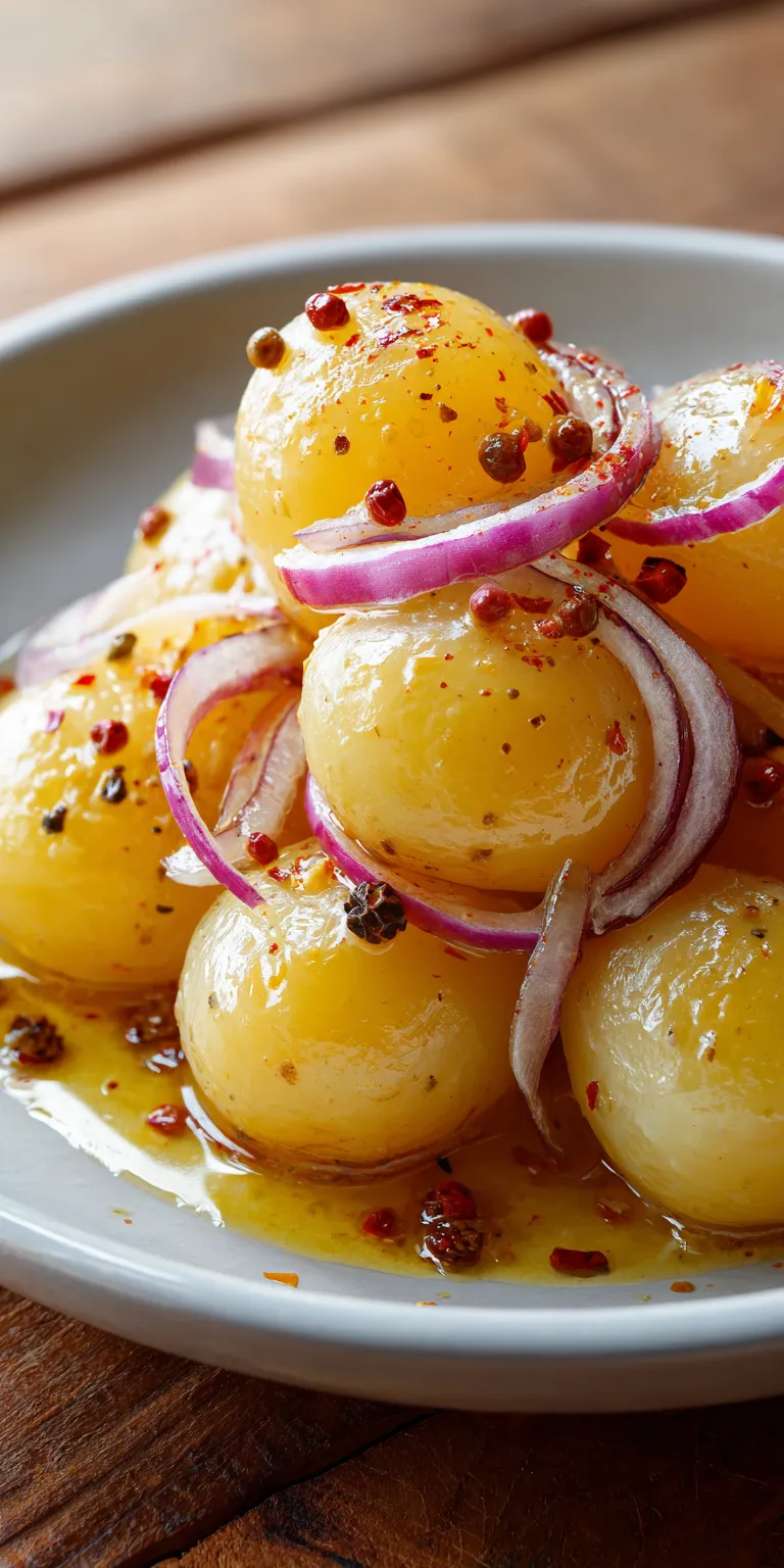 Pickled Potatoes: Discover a Tangy Delight Recipe! served warm with cozy spices