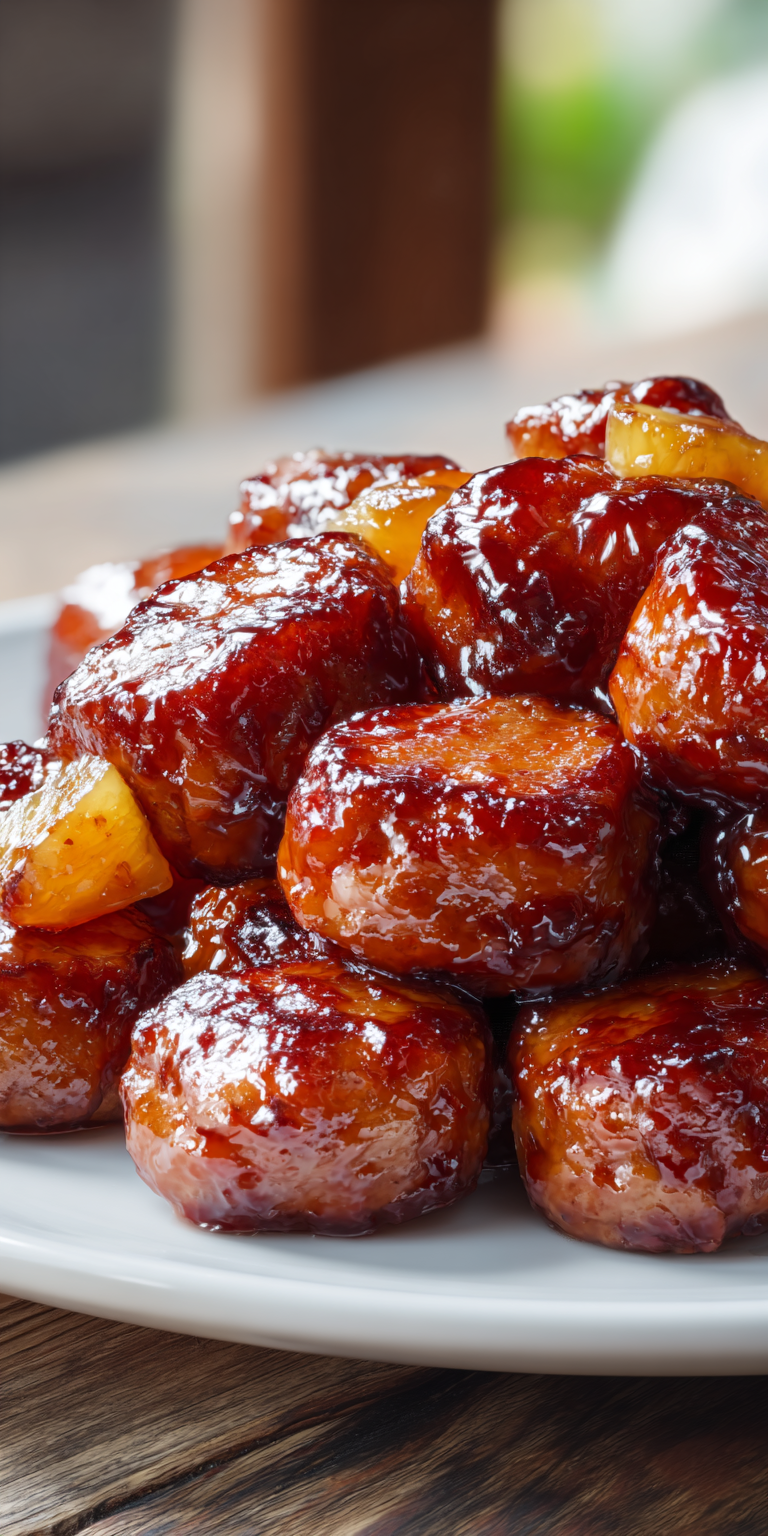 Pineapple Brown Sugar Mississippi Lil’ Smokies Bites Recipe