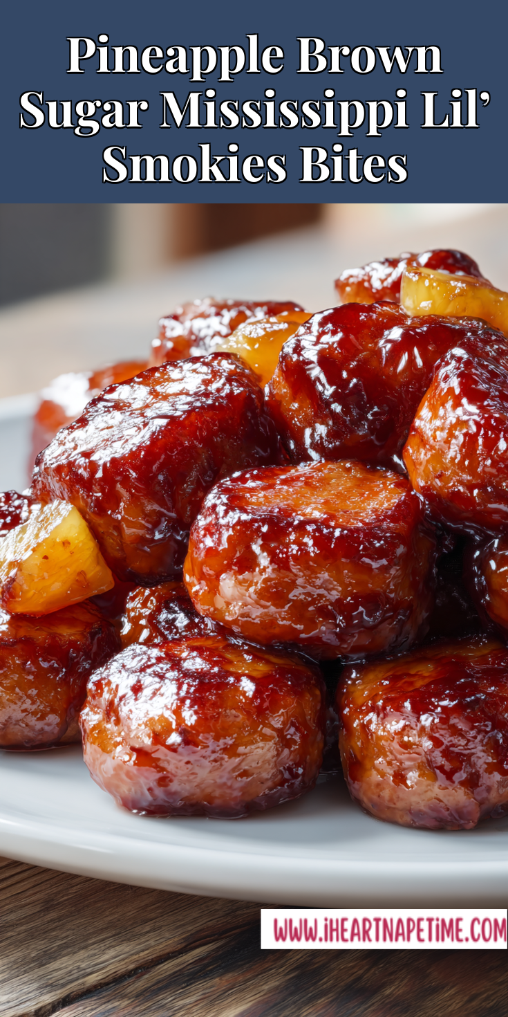 Pineapple Brown Sugar Mississippi Lil’ Smokies Bites served warm with cozy spices