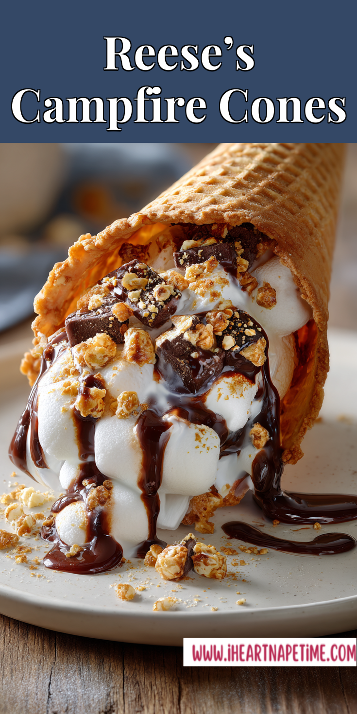 Reese’s Campfire Cones served warm with cozy spices