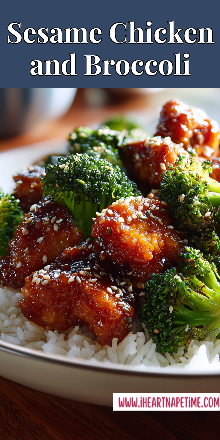 Sesame Chicken and Broccoli served warm with cozy spices