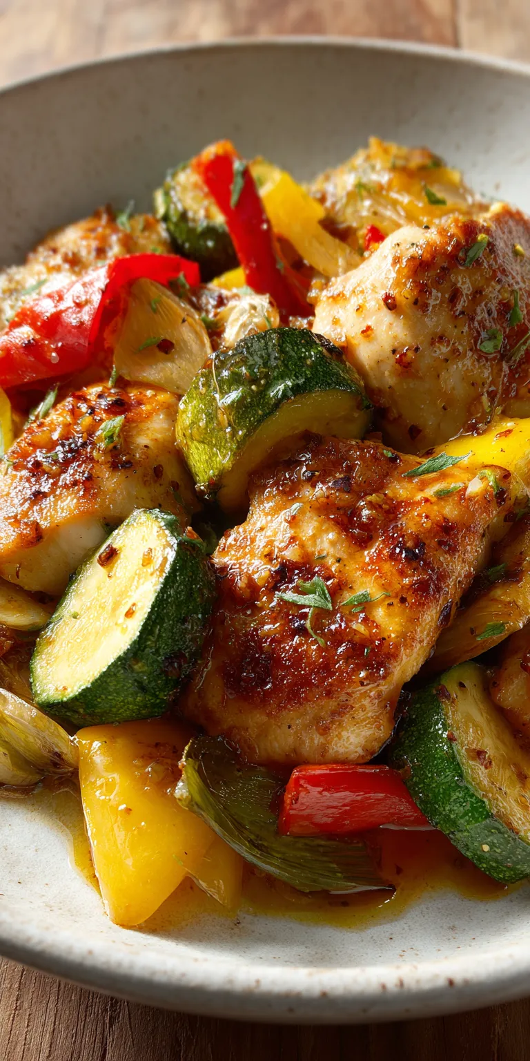 Sheet Pan Garlic Butter Chicken and Veggies served warm with cozy spices