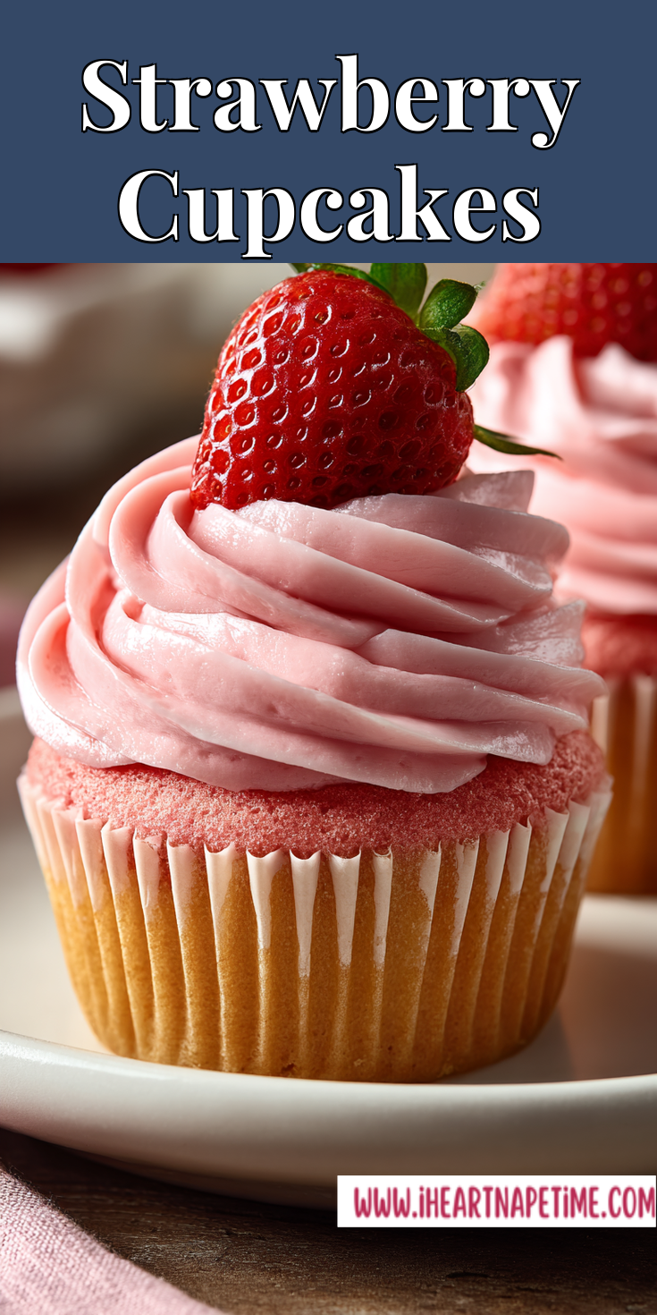 Strawberry Cupcakes served warm with cozy spices