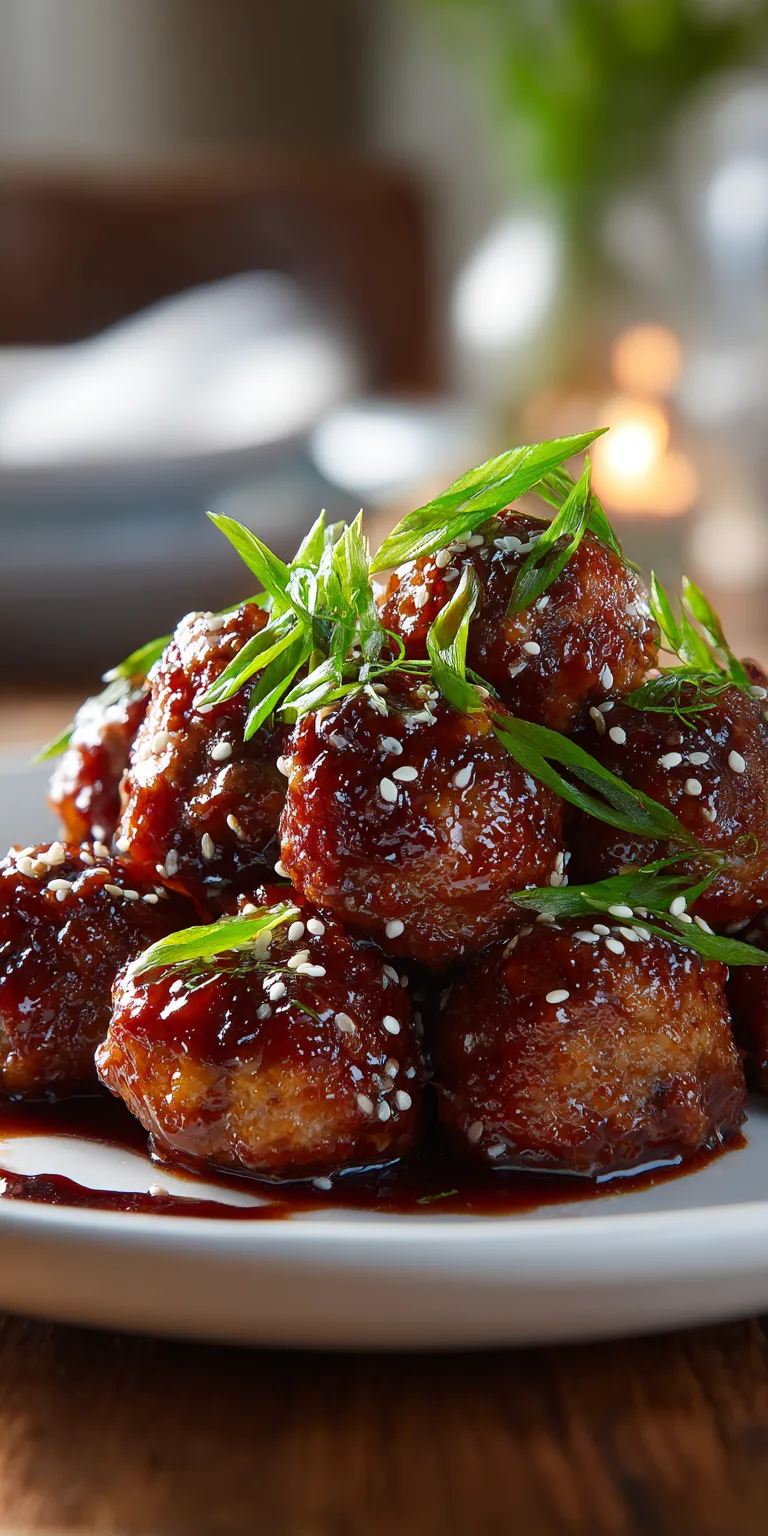 Teriyaki Meatballs served warm with cozy spices