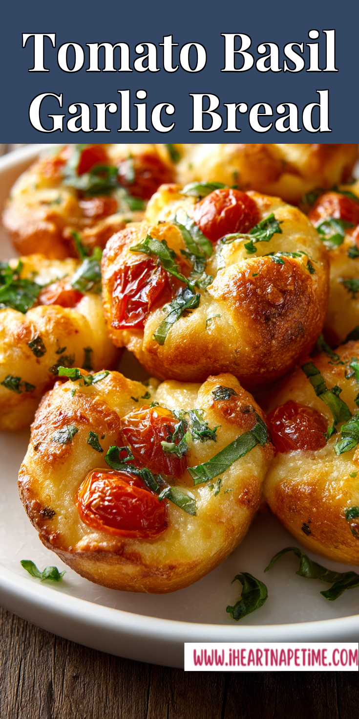 Tomato Basil Garlic Bread served warm with cozy spices