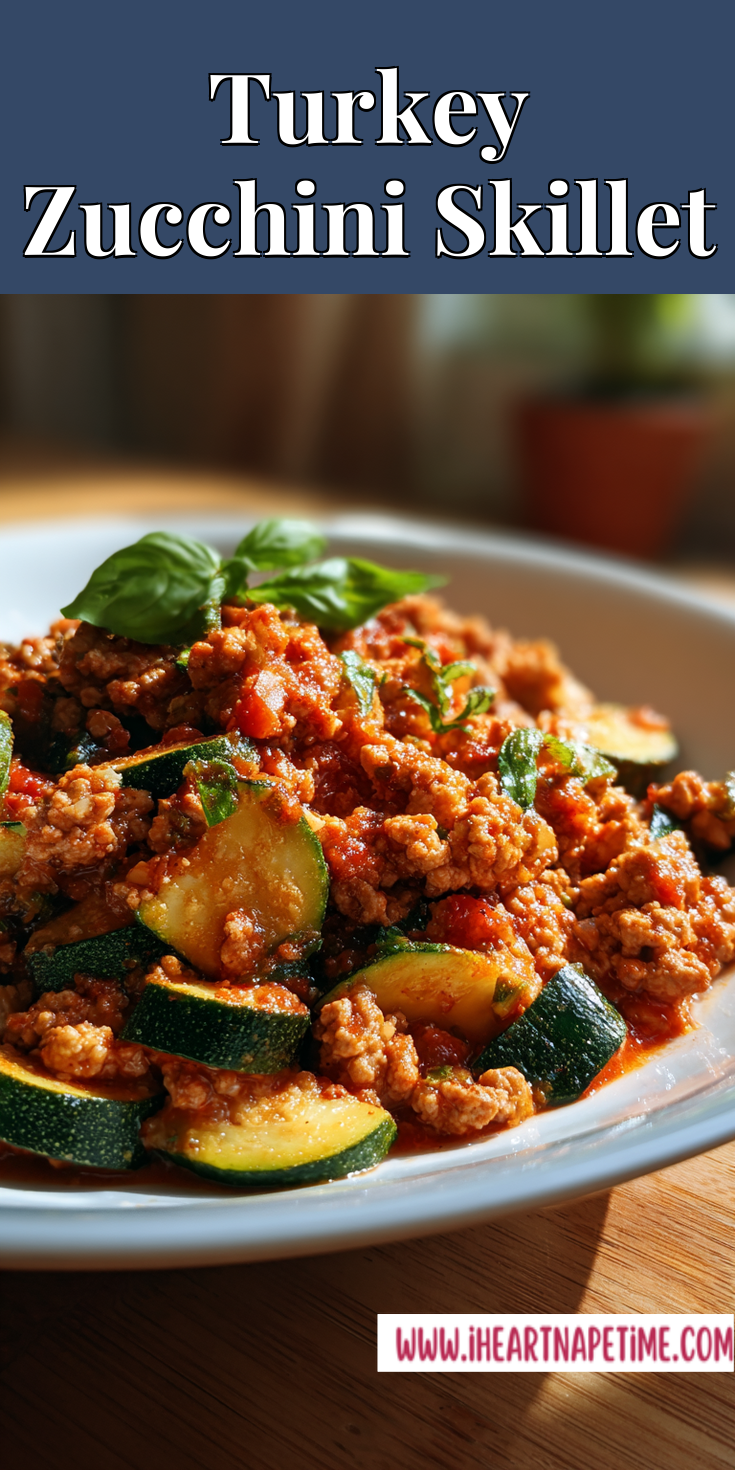 Turkey Zucchini Skillet served warm with cozy spices